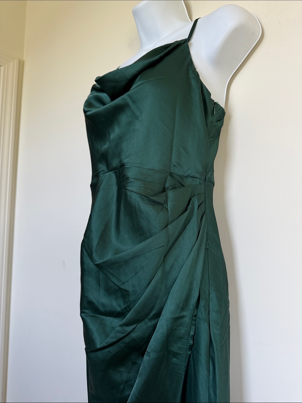 Hello Molly Emerald Green Satin Slip Maxi Dress - Picture 4 of 10